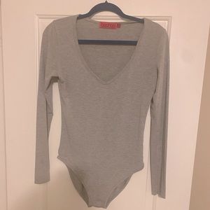 Boohoo Grey Bodysuit